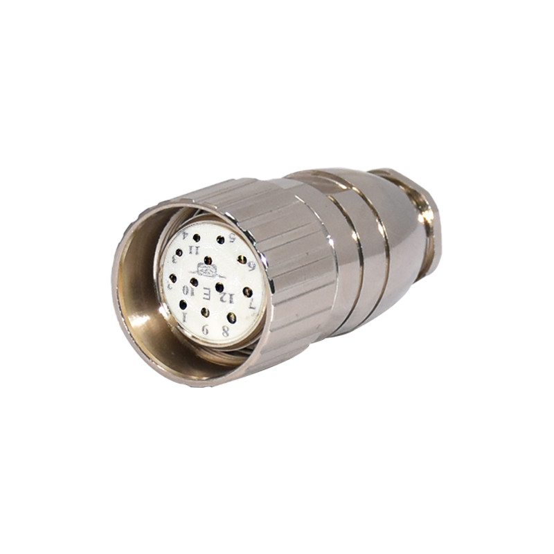 Buy cheap Straight Circular Waterproof Metal Shielded Cable Connectors M23 12pins product