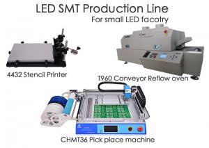 Buy cheap LED SMT Production Line CHMT36 Chip Mounter , Stencil Printer , Reflow Oven T960 , For Small Factory product