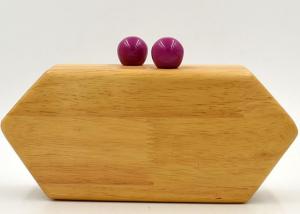Buy cheap Handmade Vintage Wooden Clutch Bag Slim Timber Box Shaped For Dinner Party product