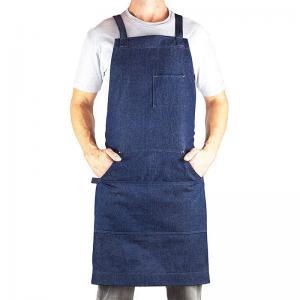 Buy cheap Denim Barber Natural Cotton Apron , Custom Bar Aprons For Grill Coffee Shop product
