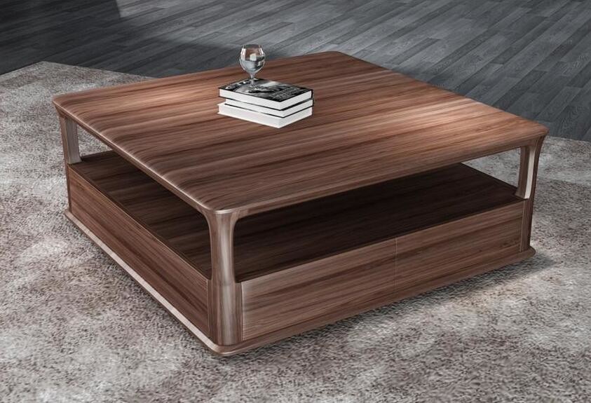 Buy cheap 2017 New Walnut Wood Case Good Furniture Design Living room Coffee table& Tea table with Storage side Drawers product