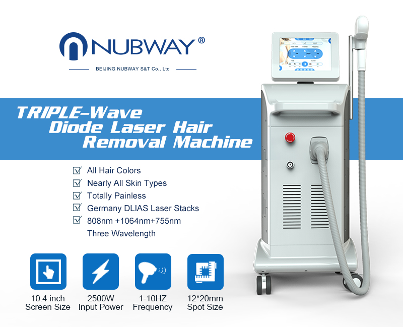 2017 Bottom factory price!!! painless 808nm medical 808 laser diode hair remove