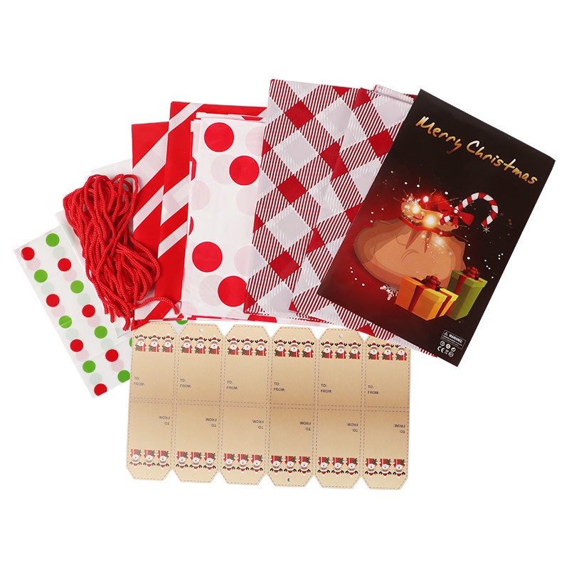 Buy cheap Heavy Duty Set Flat PE Christmas Plastic Bags With String Ties product