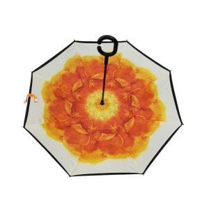 Buy cheap Full Digital Printing Pongee Reverse Inverted Umbrella With C Handle product