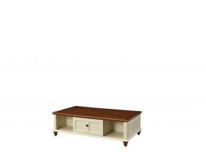 Buy cheap Mediterranean Style Furniture Coffee table made by rubber wood and white painting storage drawers product
