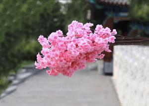 Buy cheap Holiday Dia. 4cm  Pink Artificial Silk Cherry Flowers product