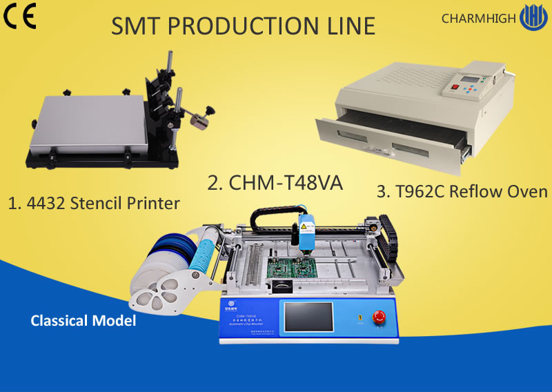 Buy cheap Desktop SMT Production Line Pick Place , Stencil Printing Machine T962C Reflow Oven PCB Assembly Line product