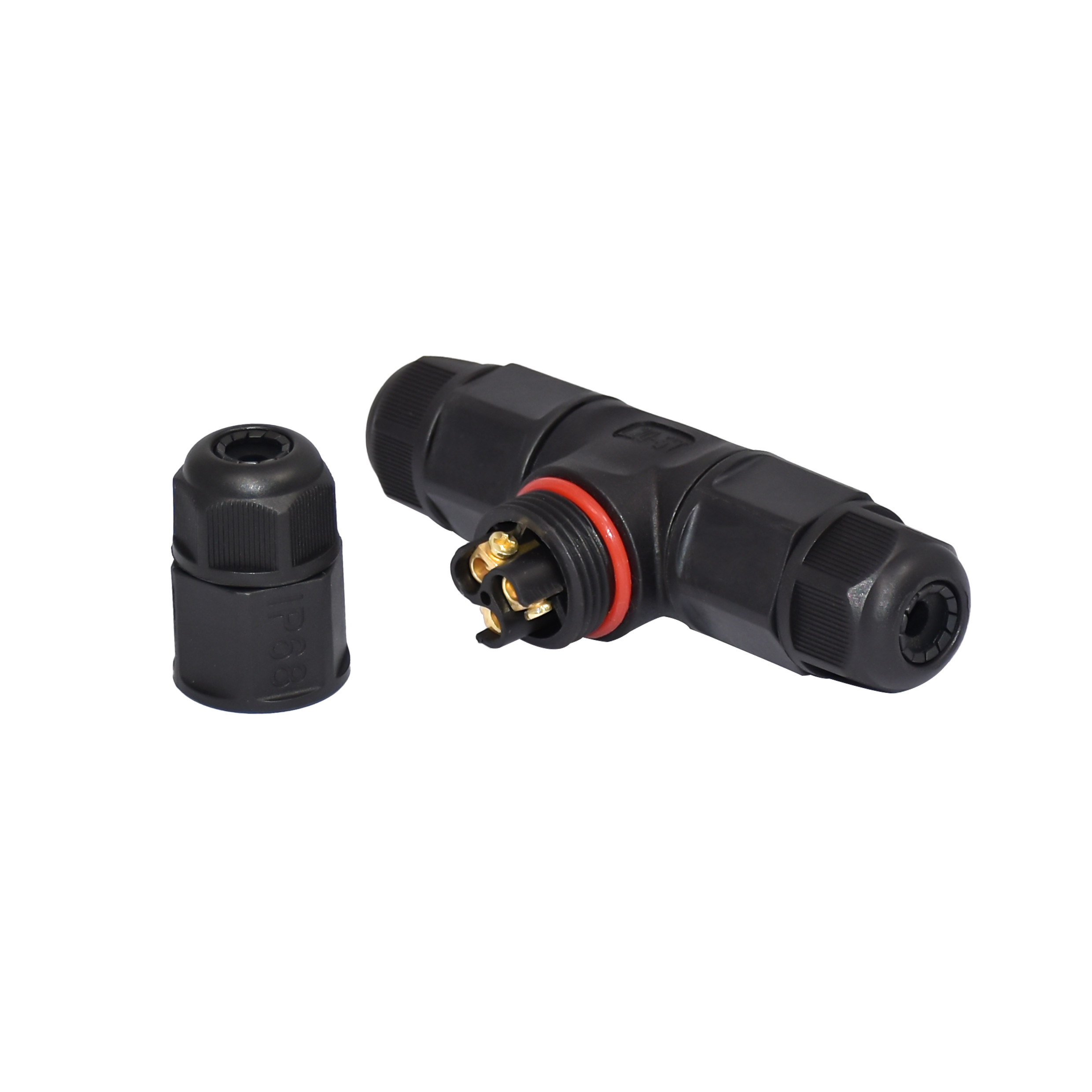 Buy cheap M19 Screw Plastic Case T Electric Power Connector IP68 Field Assembly 3 Ways Connector Be Connected Cable product
