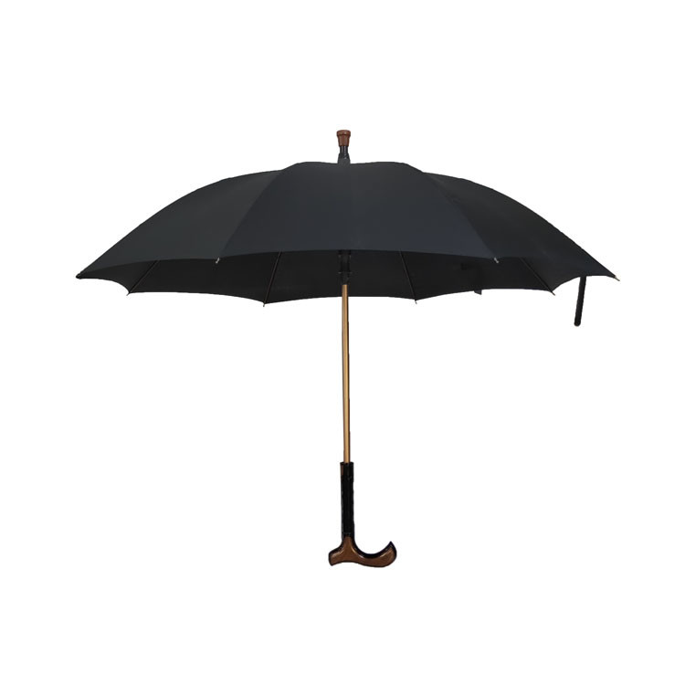 Buy cheap Gold Frame Automatic Open Walking Stick Umbrella Waterproof from wholesalers