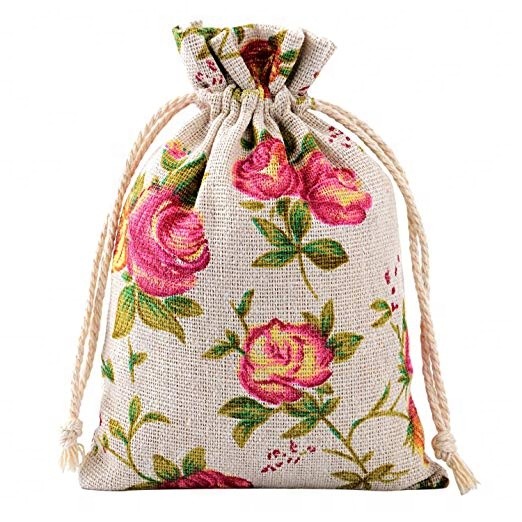 Buy cheap Cloth Tiny Pretty Mesh Drawstring Pouch 14*10cm Packaging Flower Fashional For Gift product