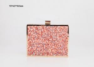 Buy cheap Luxury high quality pink color crystal clutch purse ladies bag evening handbag product