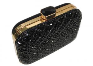 Buy cheap Handmade Crystal Mesh Evening Bags Golden Frame And Acrylic Closure product