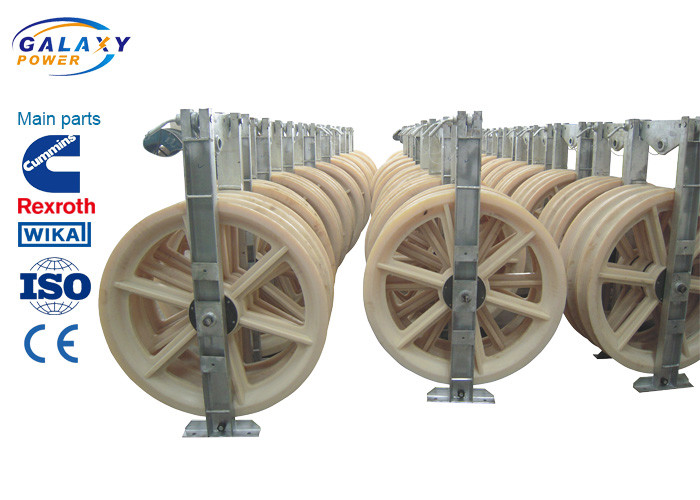 Buy cheap Nylon Wheel Wire Pulling Blocks , 3 Sheave Galvanized Steel Wire Pulling Pulley product