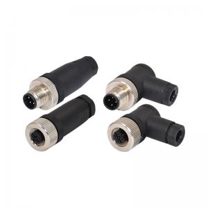 Buy cheap A B D Code 3 - 17 Pin M12 Connector Waterproof Male Female Plastic Metal Assembly product