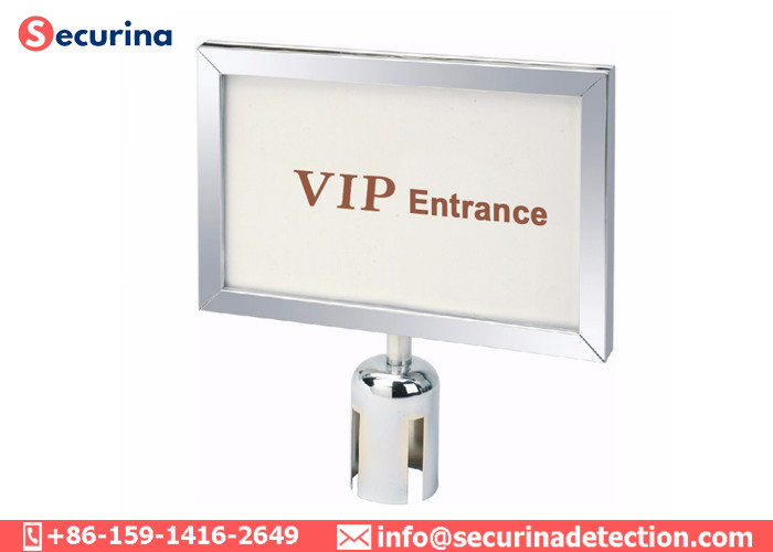 Buy cheap SS201 Retractable Belt Barrier Sign Holder Frame For A3 A4 Paper product