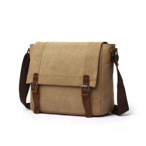 Buy cheap Large Field Cotton Canvas Messenger Bag Satchel Leisure Brown Outdoor product