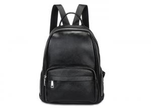Buy cheap Real Leather Laptop Backpack , Hiking Briefcase Black Backpack Purse For Women product