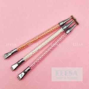 Buy cheap 2 Sides White Pink Pear Handle For Nail Art Flower Magnet Cat Eye Magnetic Stick product