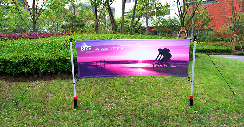Buy cheap Advertising Outdoor Banner Stands With Spike / Twist Custom Width Height product