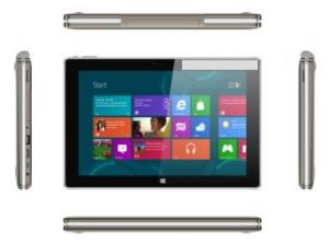 Buy cheap 600g 2in1 Windows Touch Screen Laptop Tablet , Silver 10.1 Inch Windows 10 Tablet product