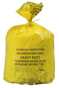 Buy cheap LDPE / HDPE / MDPE Infectious Waste Bag Disposable Yellow Clinical Carriage product