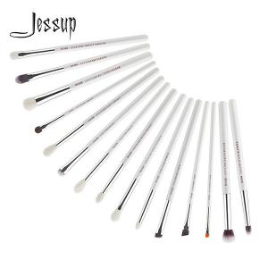 Buy cheap Jessup 15pcs Pearl White/Silver Aluminium Ferrule Eyeshadow Eyebrow Shader Makeup Brush Set T237 product