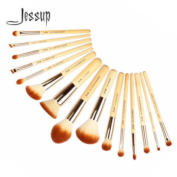 Buy cheap Jessup Bamboo Makeup Brushes Set 15pcs Vegan Soft Eco Friendly Makeup Accessories Cosmetic Brush Suppliers T140 product