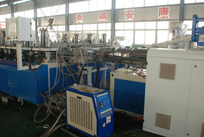 Buy cheap Three Layer Construction Template WPC Extrusion Machine / Production Line Double Screw product