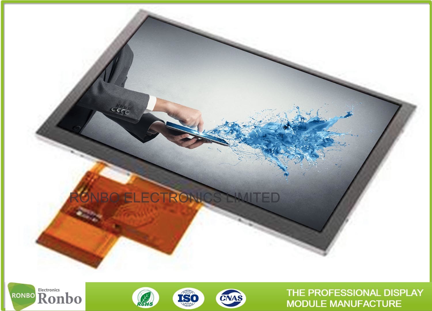 Buy cheap RGB 50Pin 800*480 5.0” WVGA TFT LCD Display High Brightness LCD Module product