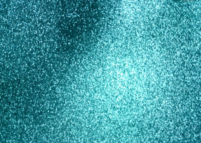 Blue Thick Glitter Fabric , Glossy Shoe Fine Glitter Fabric 138cm Width