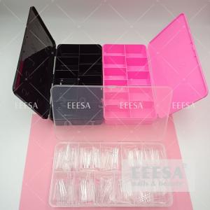 Buy cheap Private Label Custom Numbered Plastic Clear Transparent Black Pink Empty Nail Tip Box product