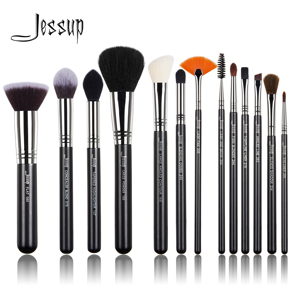 Buy cheap 13pcs Basic Jessup Makeup Brush Set With Copper Ferrule product