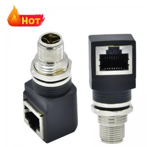 Buy cheap Rigoa Custom Assembly Waterproof Ethernet M12 X Coded To RJ45 Connector Female Connector Factory product
