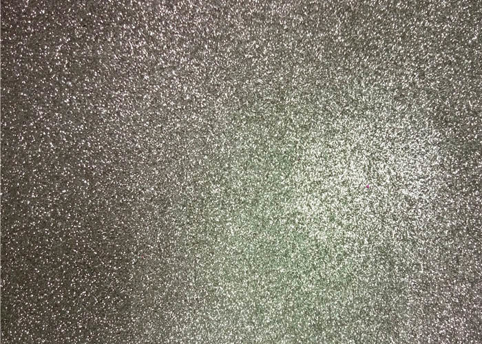 Bedroom Wallpaper PU Material Silver Glitter Fabric For Living Room Home Decor