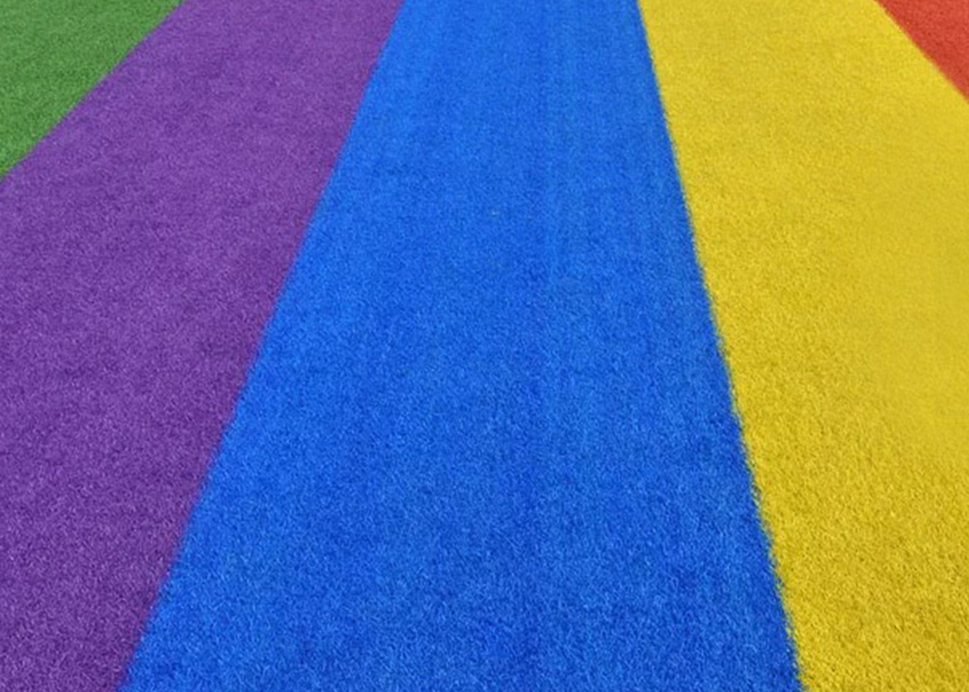 Buy cheap Rainbow Colored Artificial Turf product