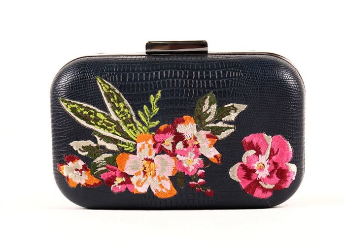 Buy cheap Vintage Floral Embroidered Clutch Bag Pu Leather For Dinner Party product