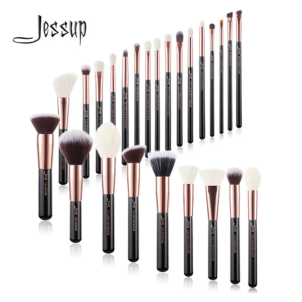 Buy cheap Jessup 25pcs Black/Rose gold Pro Makeup Brushes Set Oem Makeup Manufacturer Makeup Accessories Wholesale T155 product