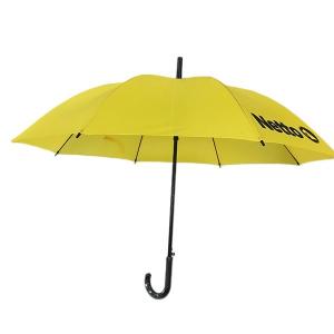 Buy cheap Yellow Fiberglass Frame Umbrella Automatic 50 Inches With Printing product