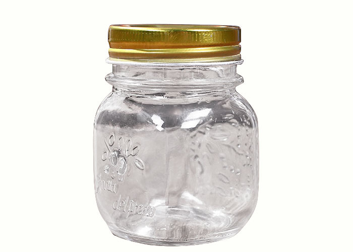 Quality Airtight Empty Glass Jars , Glass Bottles For Juice Storage Clear Color for sale