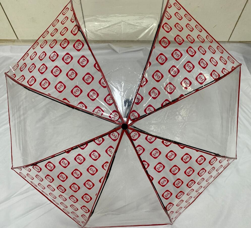 Buy cheap 21 Inches Manual Open Metal Frame Transparent Folding Umbrella product