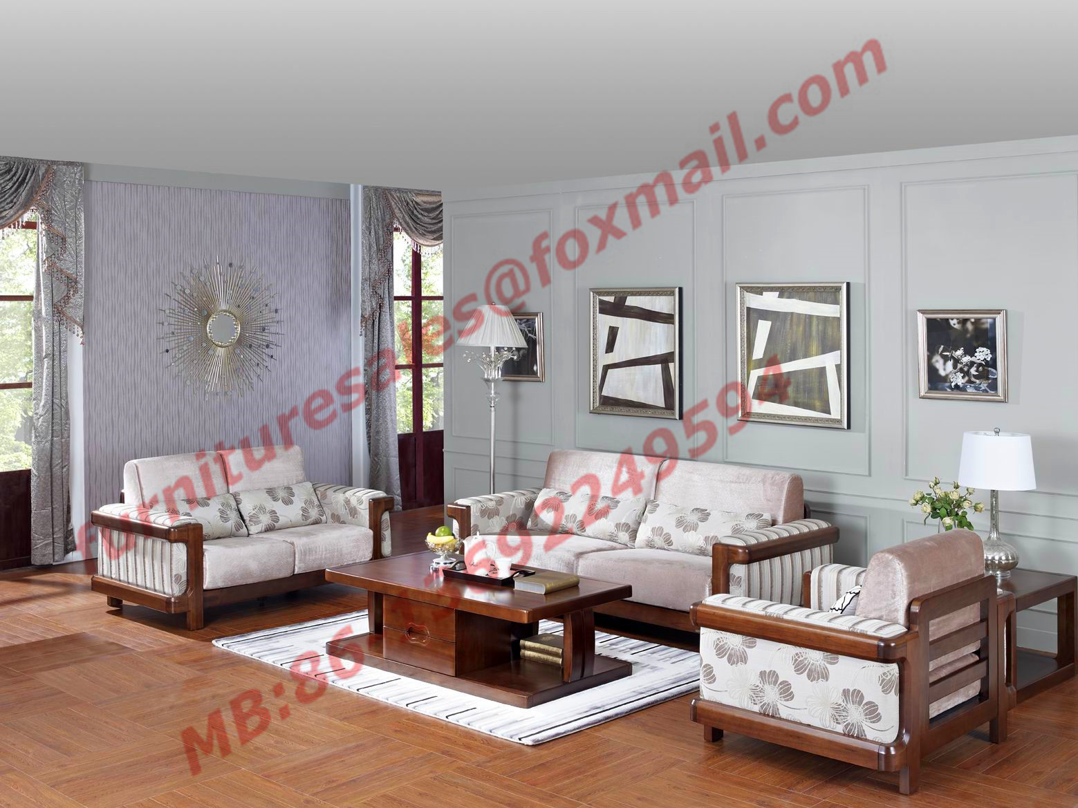 Buy cheap High Quality 1+2+3 Wooden Sofa Set from Shenzhen Right Home Furniture in Shenzhen China product