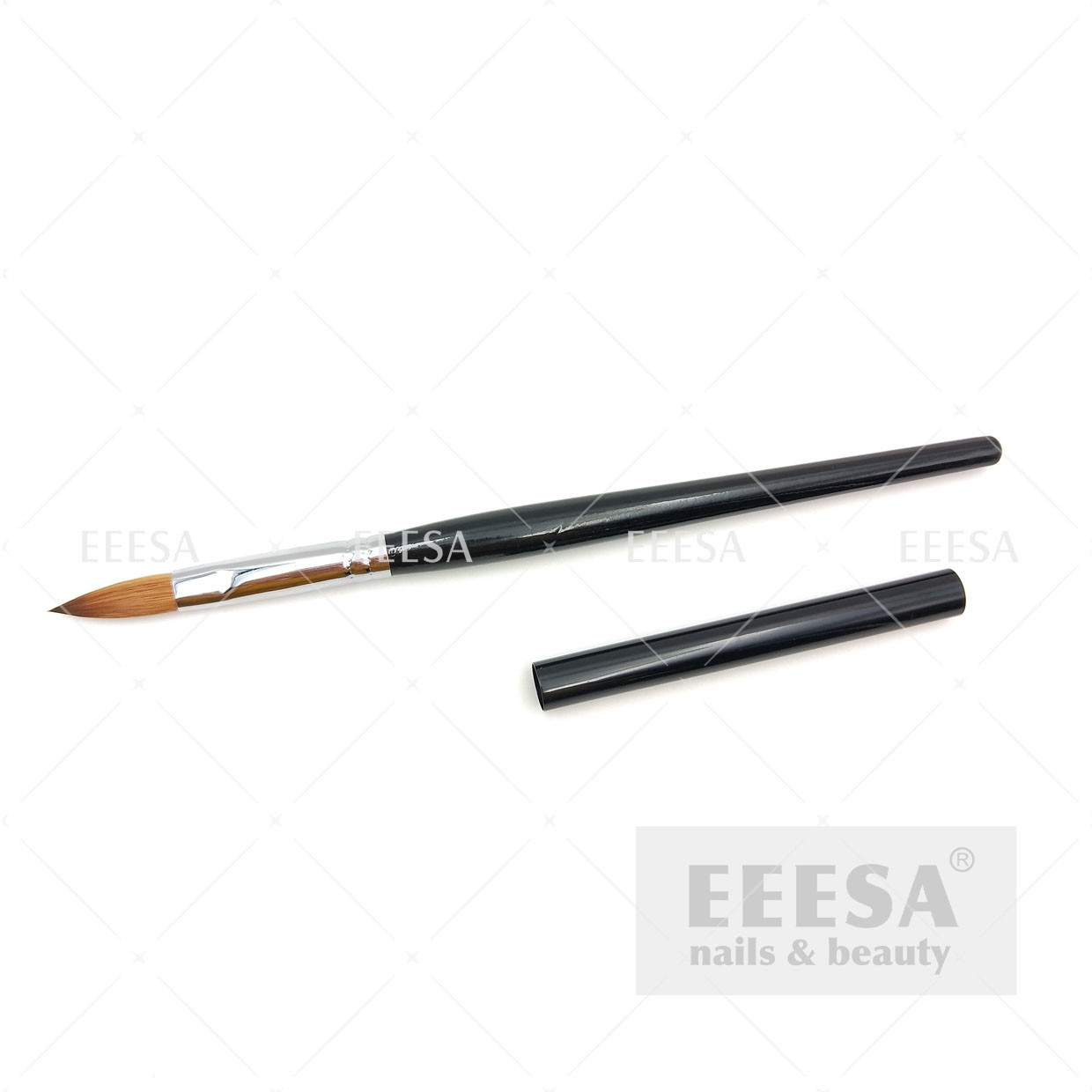 Buy cheap Custom With Lid Wooden Black Handle #10 Kolinsky Sable Acrylic Nail Brush product