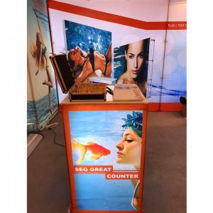 Buy cheap Aluminum SEG Counter pop up banner stands , pop up exhibition stands product