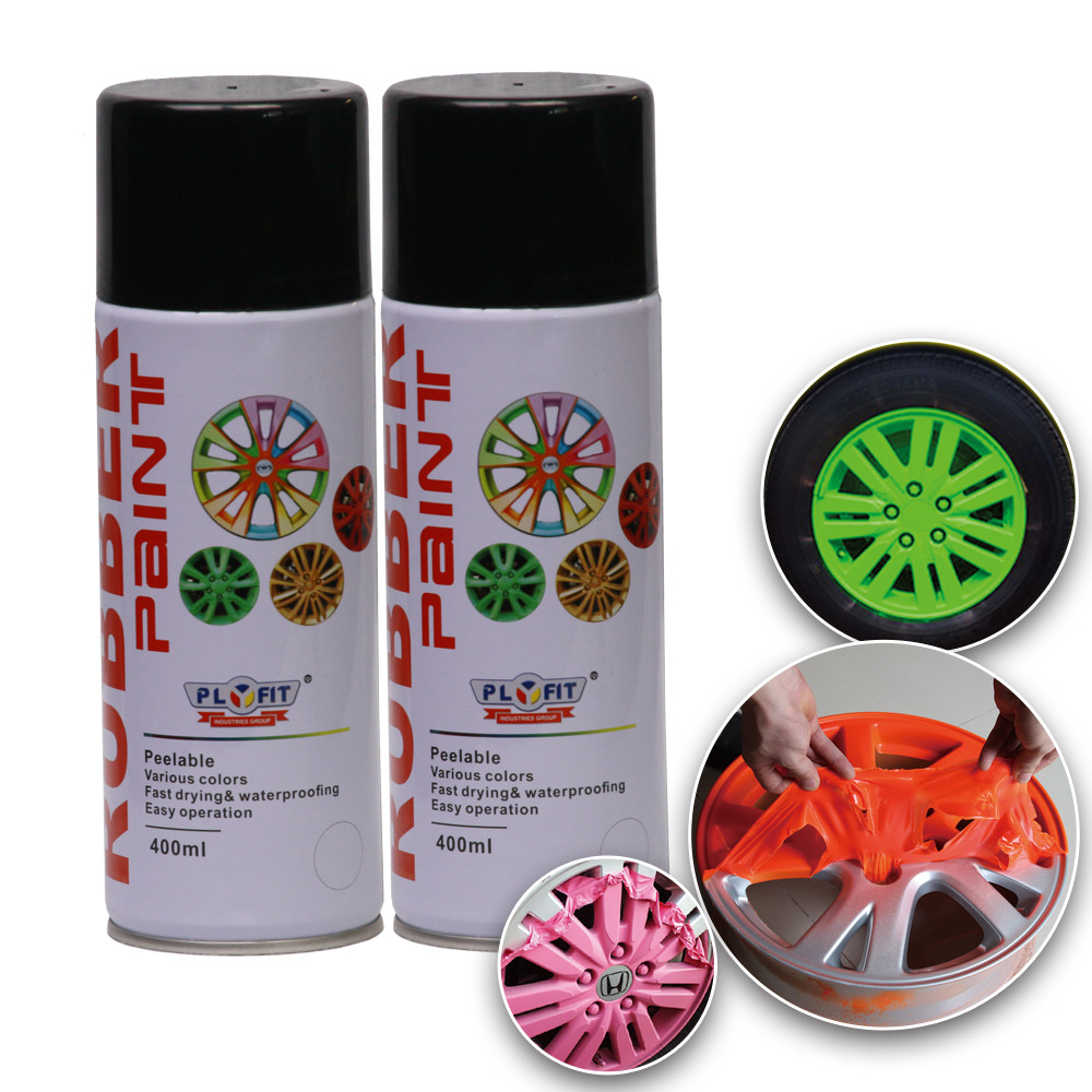 Buy cheap 400ML Acrylic Rubber Spray Paint Exterior Red Dip Wheel Paint product