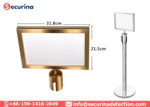 Buy cheap Vertical Frame A4 Post Barrier Sign Holder Racks For Stanchion Barrier product