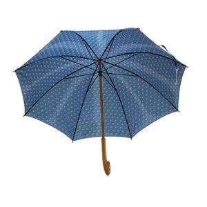 Buy cheap Flower Printed Wooden Shaft J Handle Pongee Fabric Umbrella product