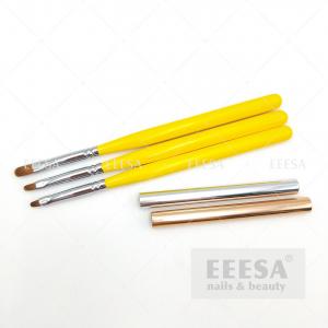 Buy cheap 3 Sizes New Yellow Wooden Handle Short Hair Mini Oval Gel Nail Brush product