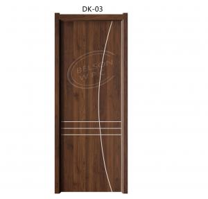 Buy cheap BES DK-03 WPC wood pvc composite hollow pure and full wpc material interior cheap doors with surface stripe inlay product