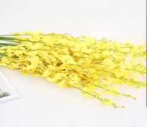 Buy cheap Indoor Cattleya Orchids Stems Light Yellow Artificial Silk Flower product