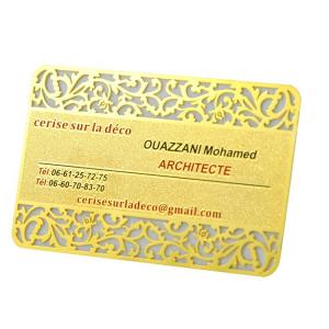 Buy cheap Vip 	Rose Gold  Metal Business Cards Custom Engraved Golden Plated Advertisementing product